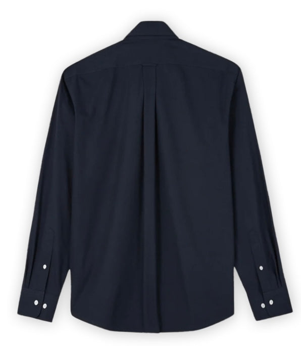 Plain Dark Blue Straight Cut Shirt