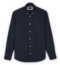 Plain Dark Blue Straight Cut Shirt