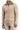 Beige zip-neck jumper in ribbed knit