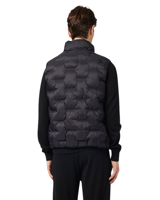 Padded Vest With Allover Logo