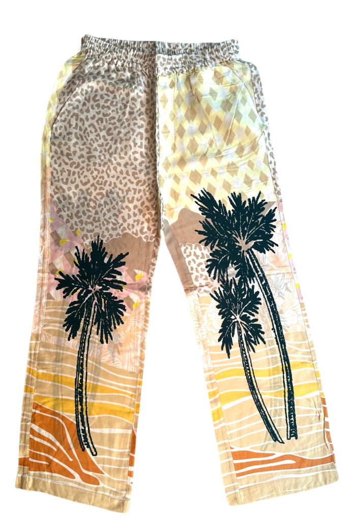 Avery Straight Leg Vacation Printed Trousers