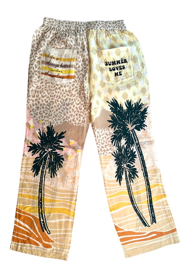 Avery Straight Leg Vacation Printed Trousers