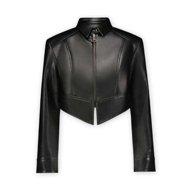 Crop Leather Jacket