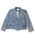 Oversized Cropped Denim Blazer