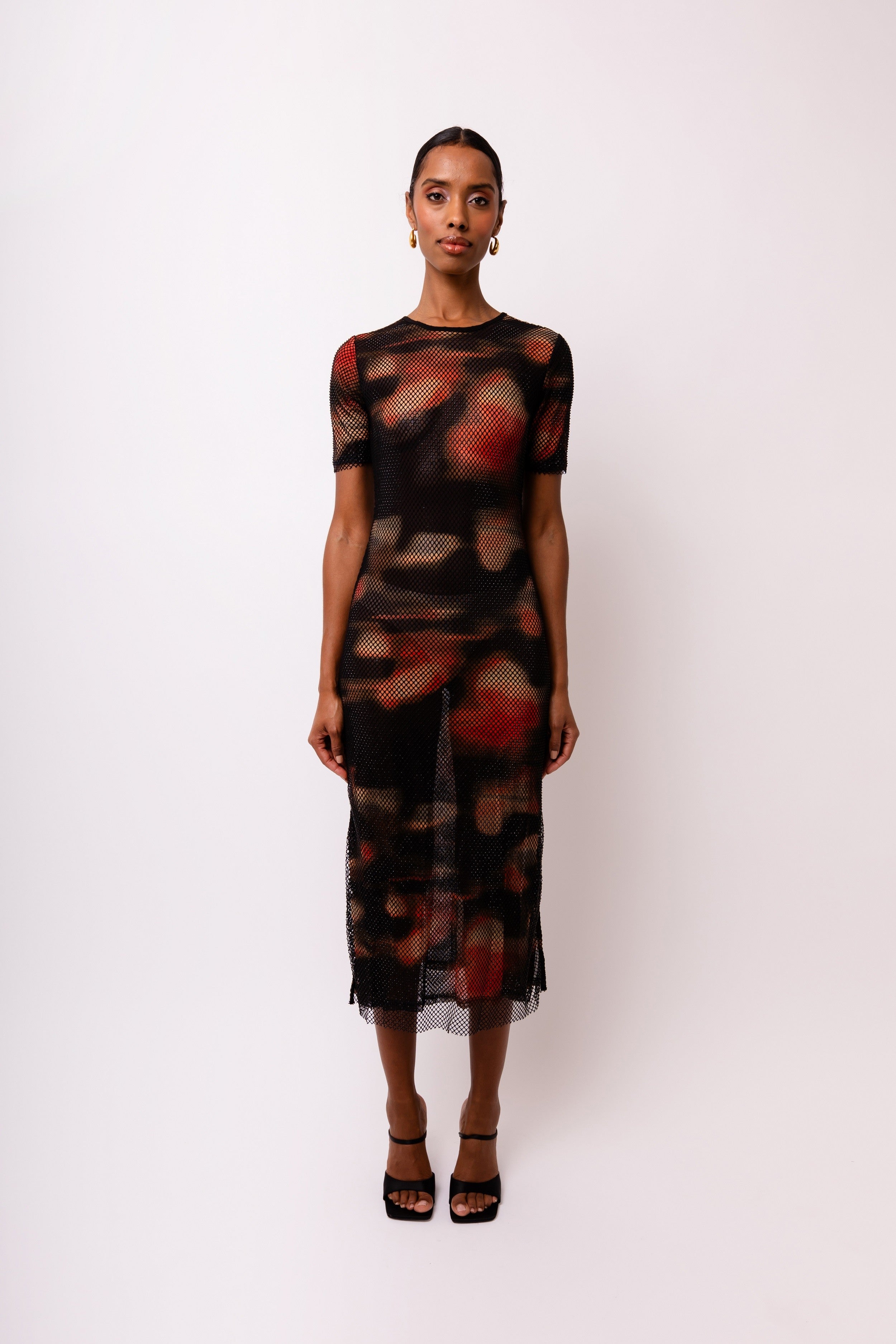 Lisbon Net Midi Dress