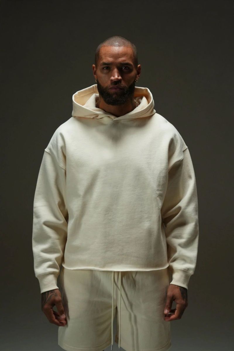 Cropped Fleece Hoodie
