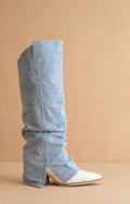 Fold Over Denim Boot