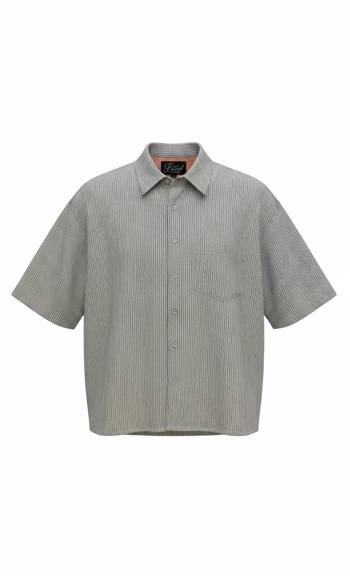 Stripped Embroidered Shirt