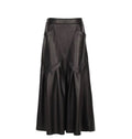 Leather A-Line Maxi Skirt