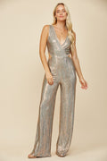 Metallic Cut Out Jumpsuit