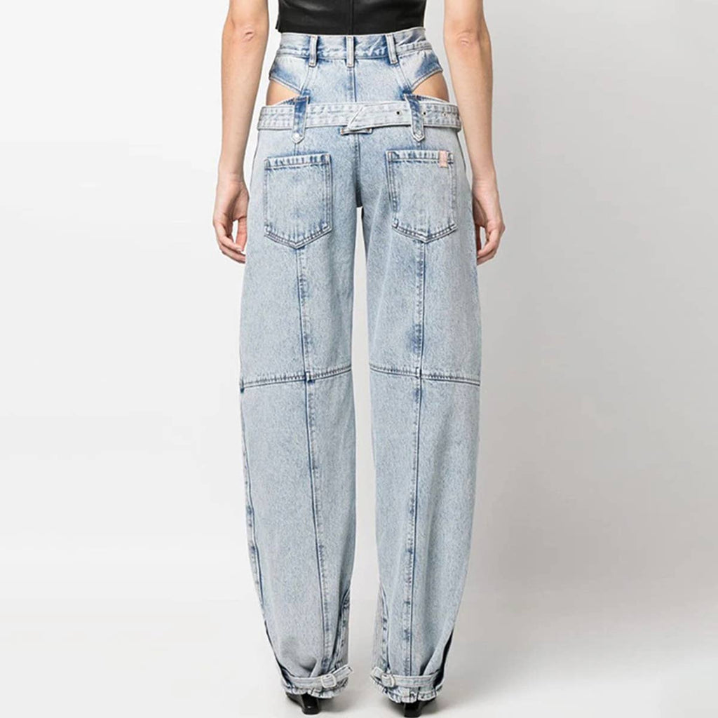 EXPOSED WAIST JEAN