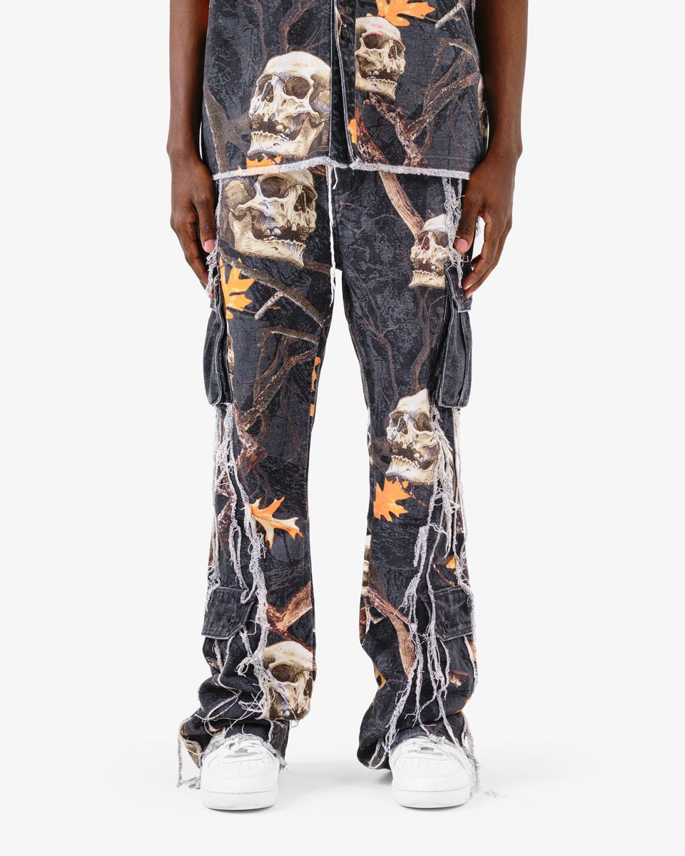 Distressed Skull Cargo Pant