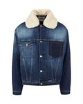 Denim Jacket With Eco Fur Collar