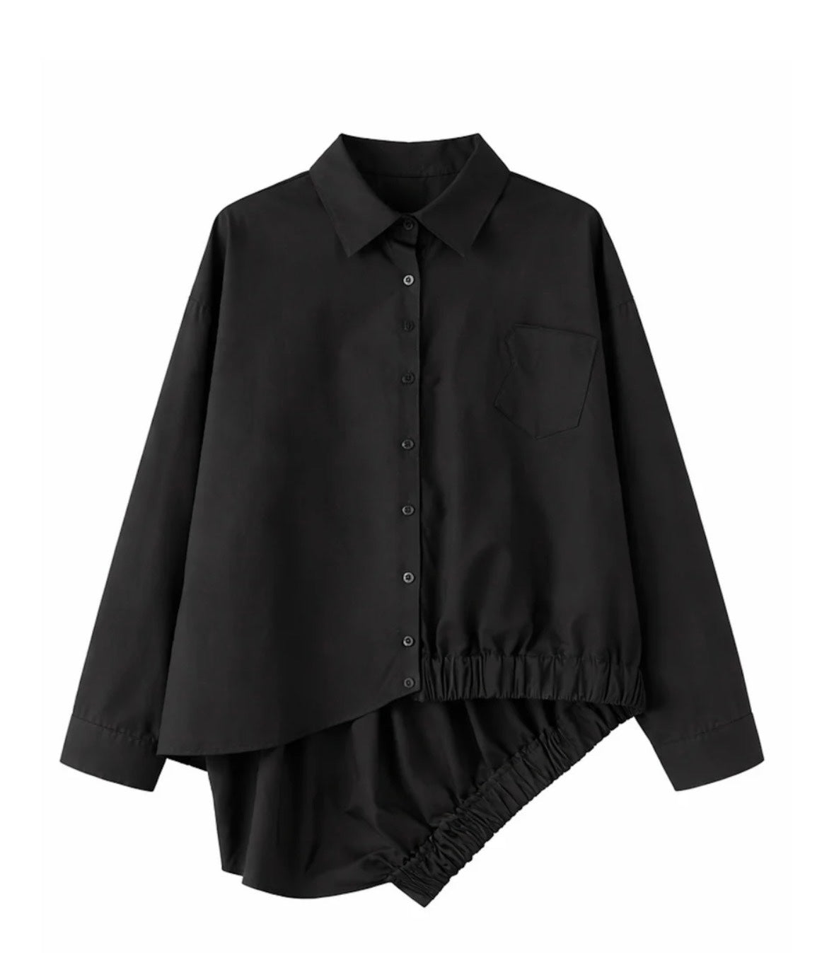 Asymmetrical Gathered Shirt