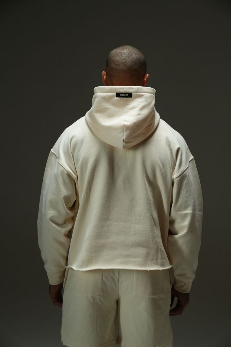 Cropped Fleece Hoodie